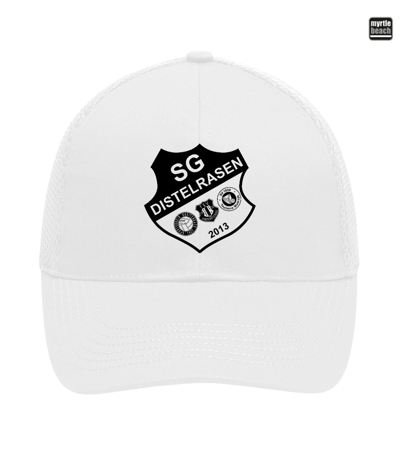 Myrtle Beach Unisex 6 Panel Air Mesh Cap White "Anton"